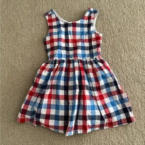 Cat & Jack - Size 5 - Checkered Dress in Red, Blue, and White